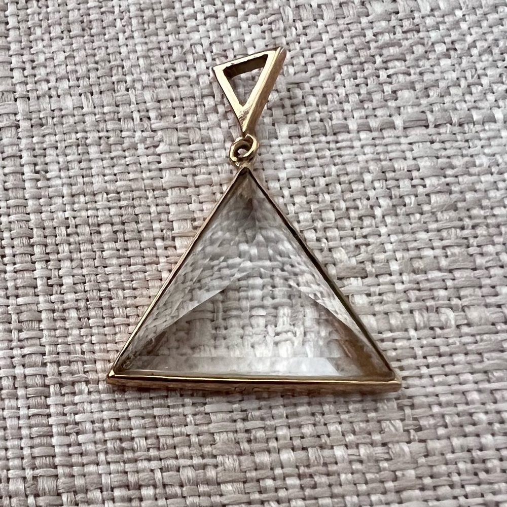 Stunning Clear Quartz and 14k Rock and Raw pendant